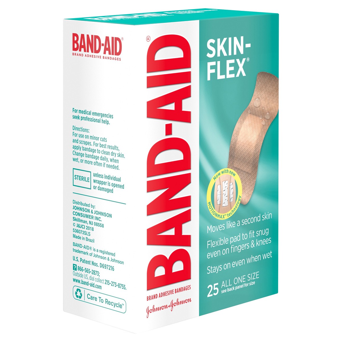 slide 3 of 5, BAND-AID Skin-Flex Adhesive Bandages, 25 ct