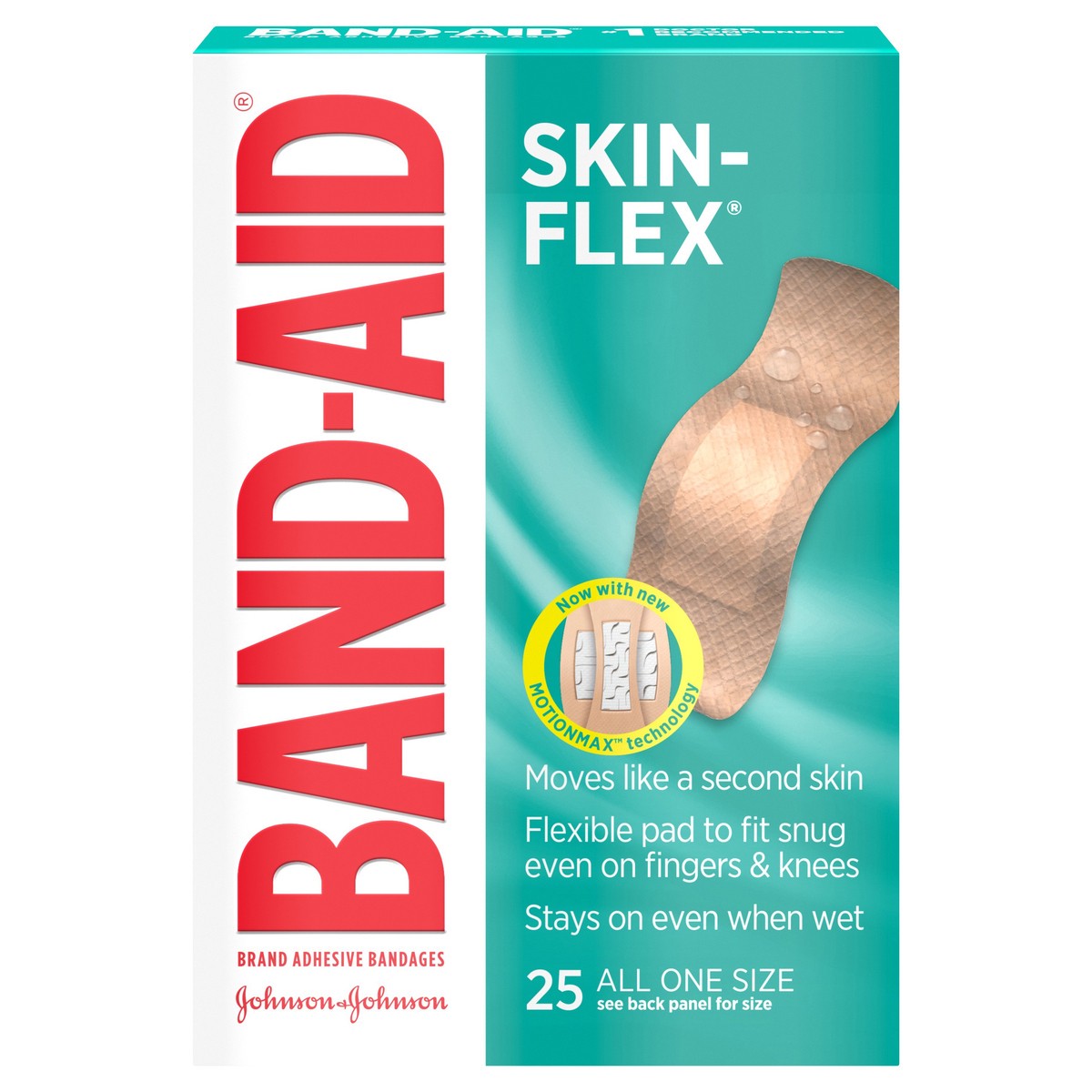 slide 1 of 5, BAND-AID Skin-Flex Adhesive Bandages, 25 ct