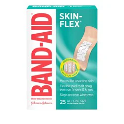 BAND-AID Skin-Flex Adhesive Bandages, All One Size, 25 ct