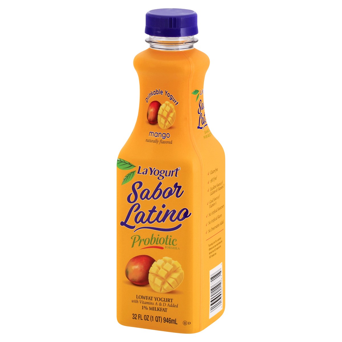 slide 3 of 9, La Yogurt Sabor Latino Lowfat Mango Drinkable Yogurt 32 oz, 32 oz