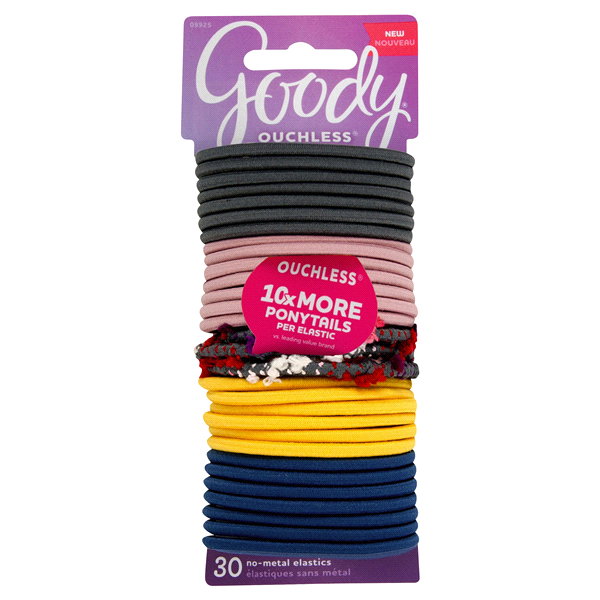 slide 1 of 2, Goody Ouchless Fringe Elastics, 30 ct