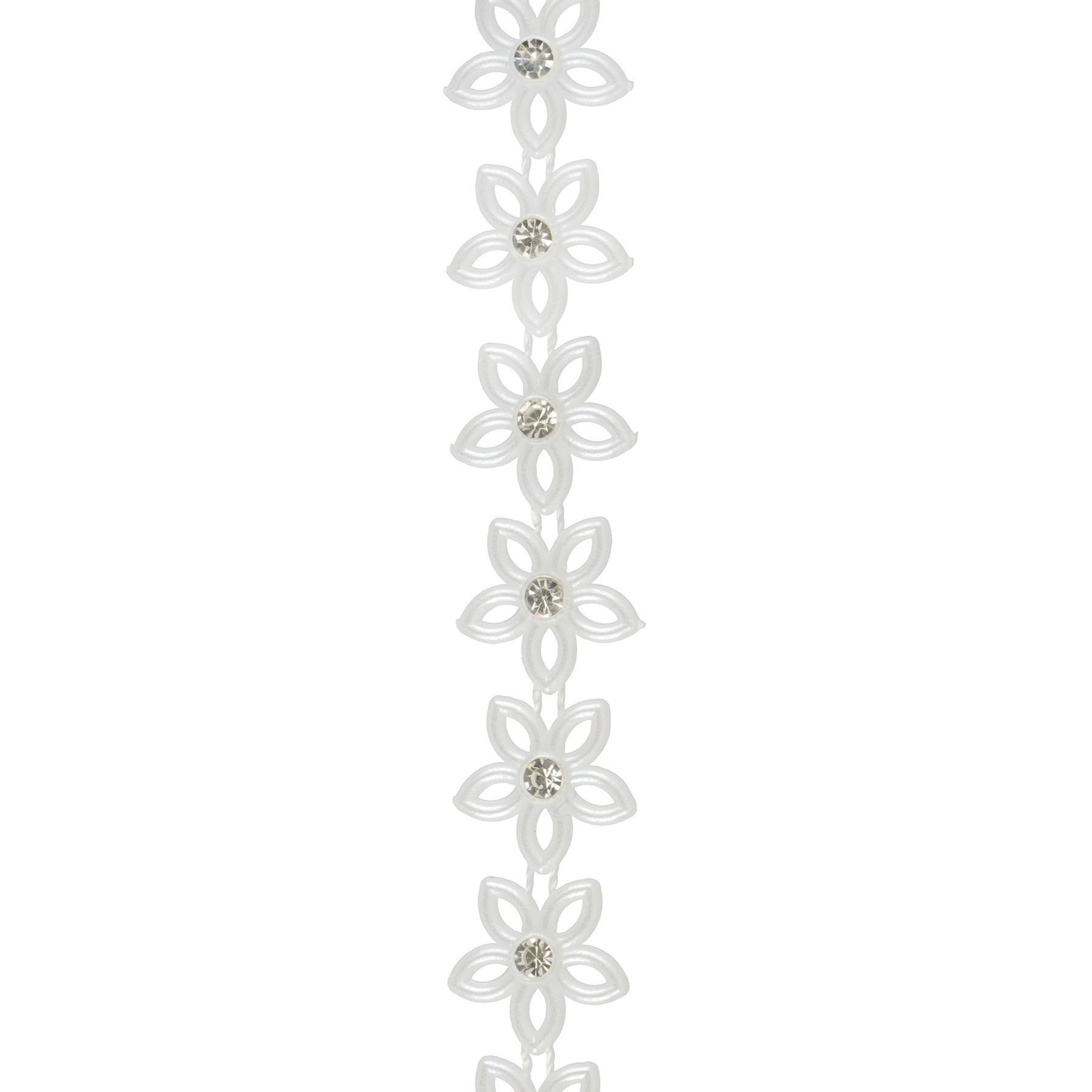 slide 2 of 2, 14.5mm White Plastic Pearl Flower Garland, 5yd. By Bead Landing, 14.5mm