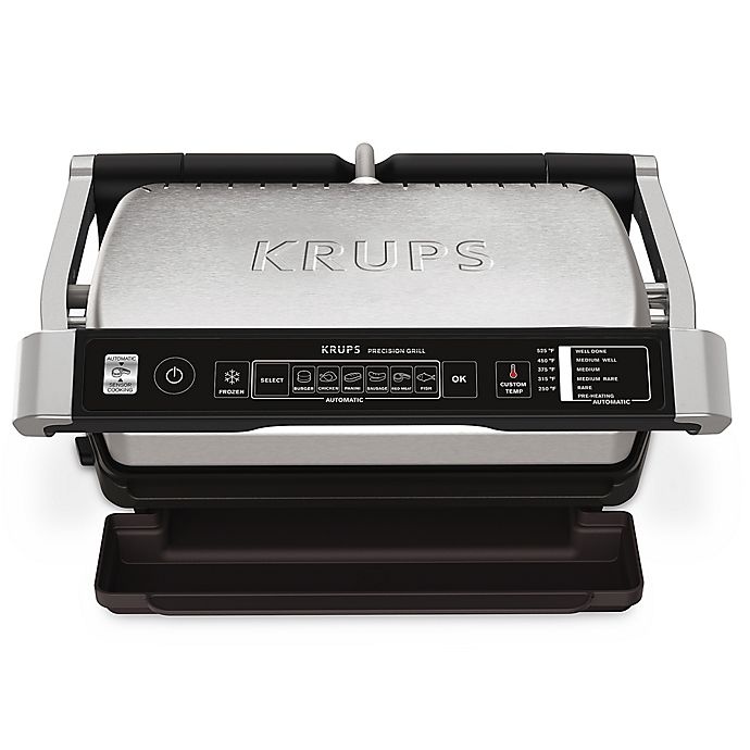 slide 1 of 9, Krups Precision Indoor Electric Grill - Stainless Steel, 1 ct