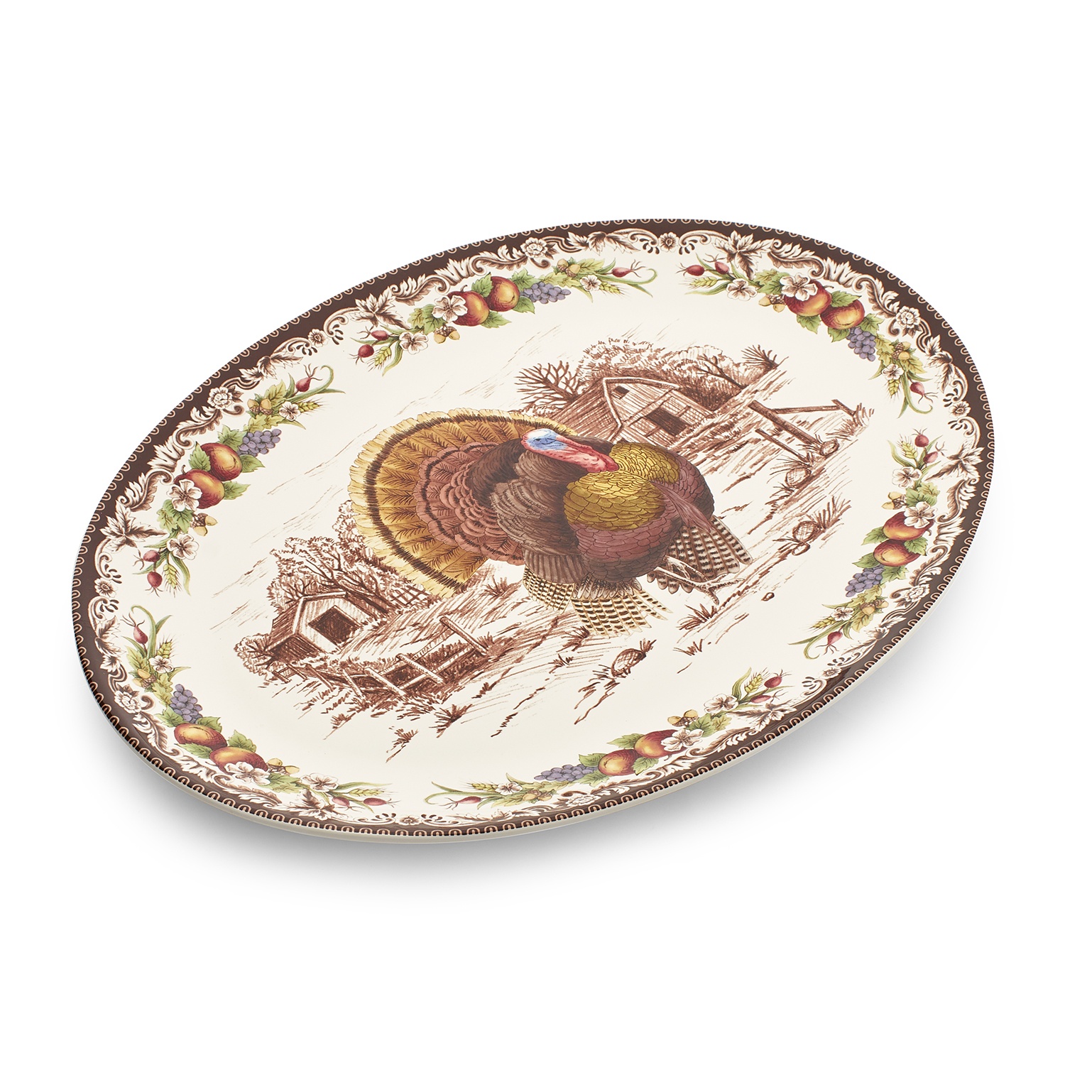 slide 1 of 1, Sur La Table Turkey Oval Platter, 1 ct