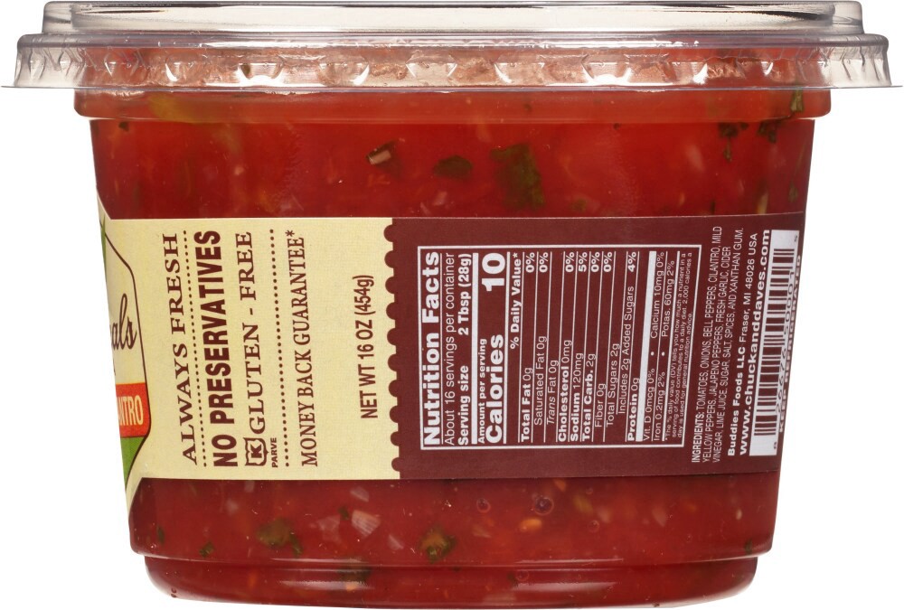 slide 2 of 4, Chuck & Dave'S Mild Extra Cilantro Salsa, 16 oz