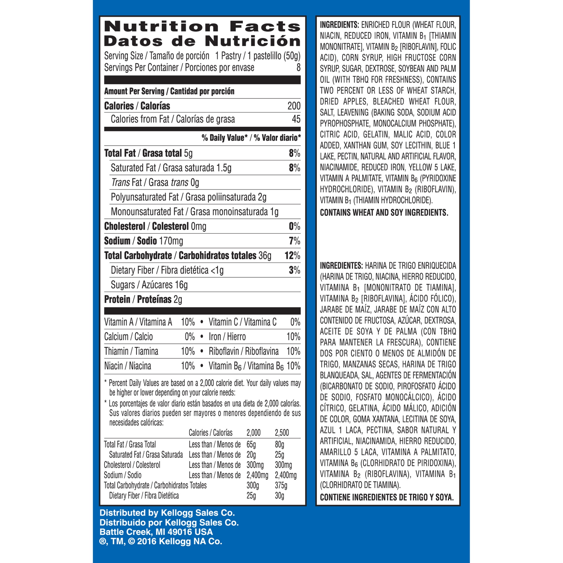 slide 4 of 7, Pop-Tarts Frosted Blue Raspberry Toaster Pastries, 8 ct