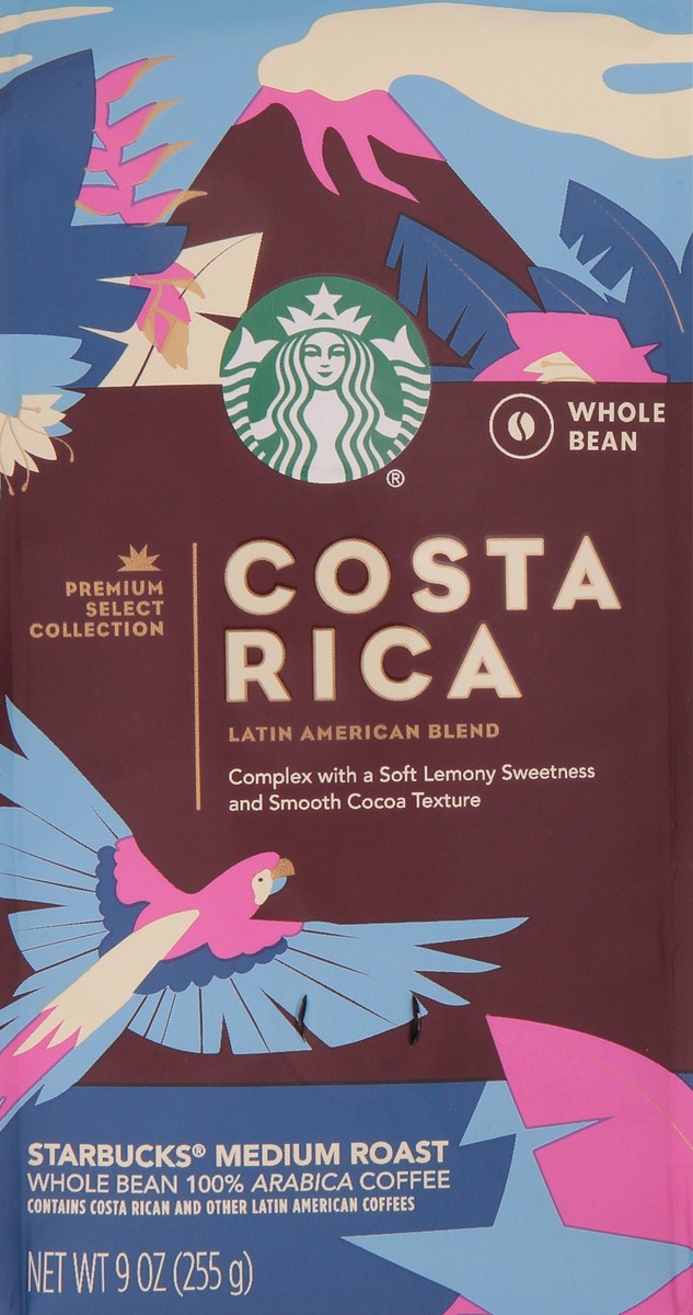 slide 4 of 13, Starbucks Premium Select Collection, Costa Rica Latin American Blend Medium Roast Coffee, Whole Bean, 9 oz., 9 oz