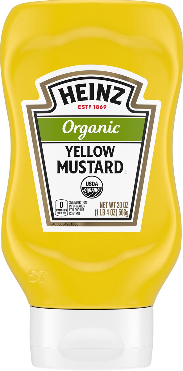 slide 7 of 9, Heinz Organic Yellow Mustard, 20 oz Bottle, 20 oz