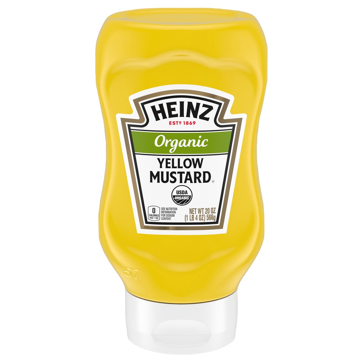 slide 1 of 9, Heinz Organic Yellow Mustard, 20 oz Bottle, 20 oz