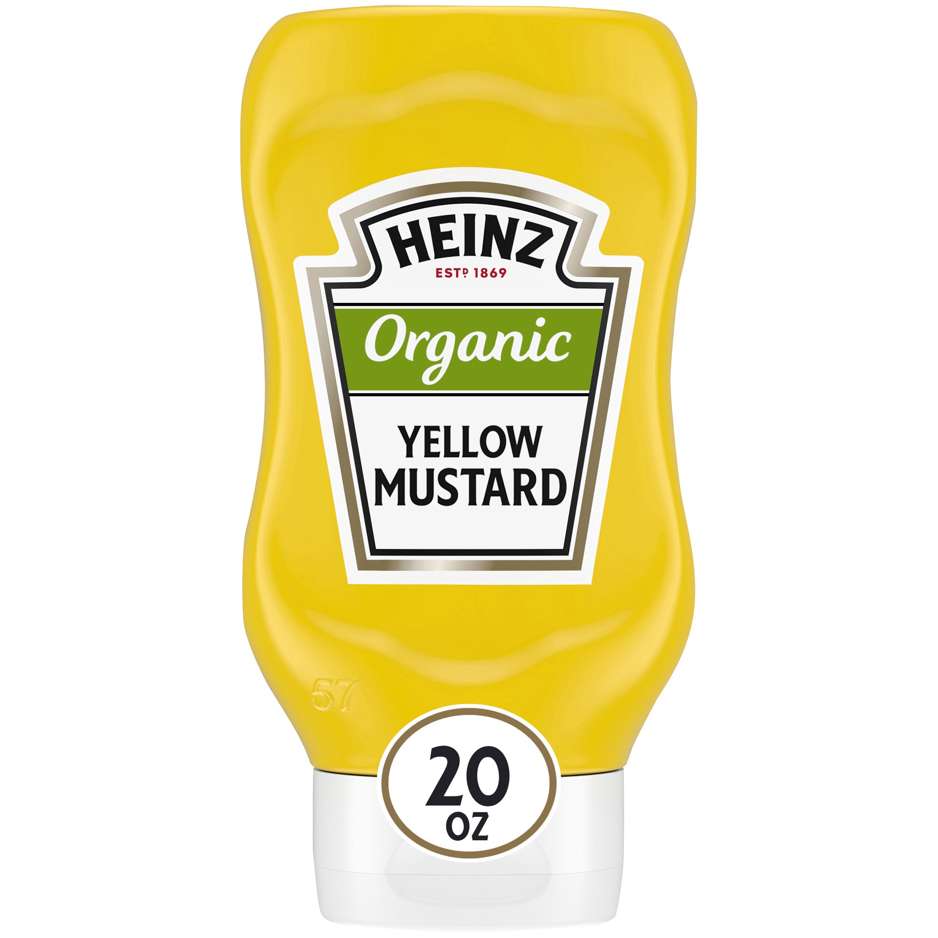 slide 1 of 9, Heinz Organic Yellow Mustard, 20 oz Bottle, 20 oz