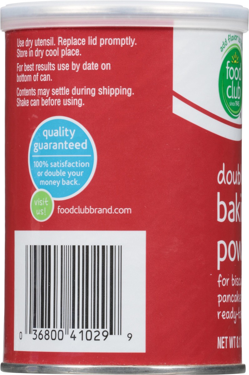 slide 2 of 14, Food Club Double Acting Baking Powder 8.1 oz, 8.1 oz