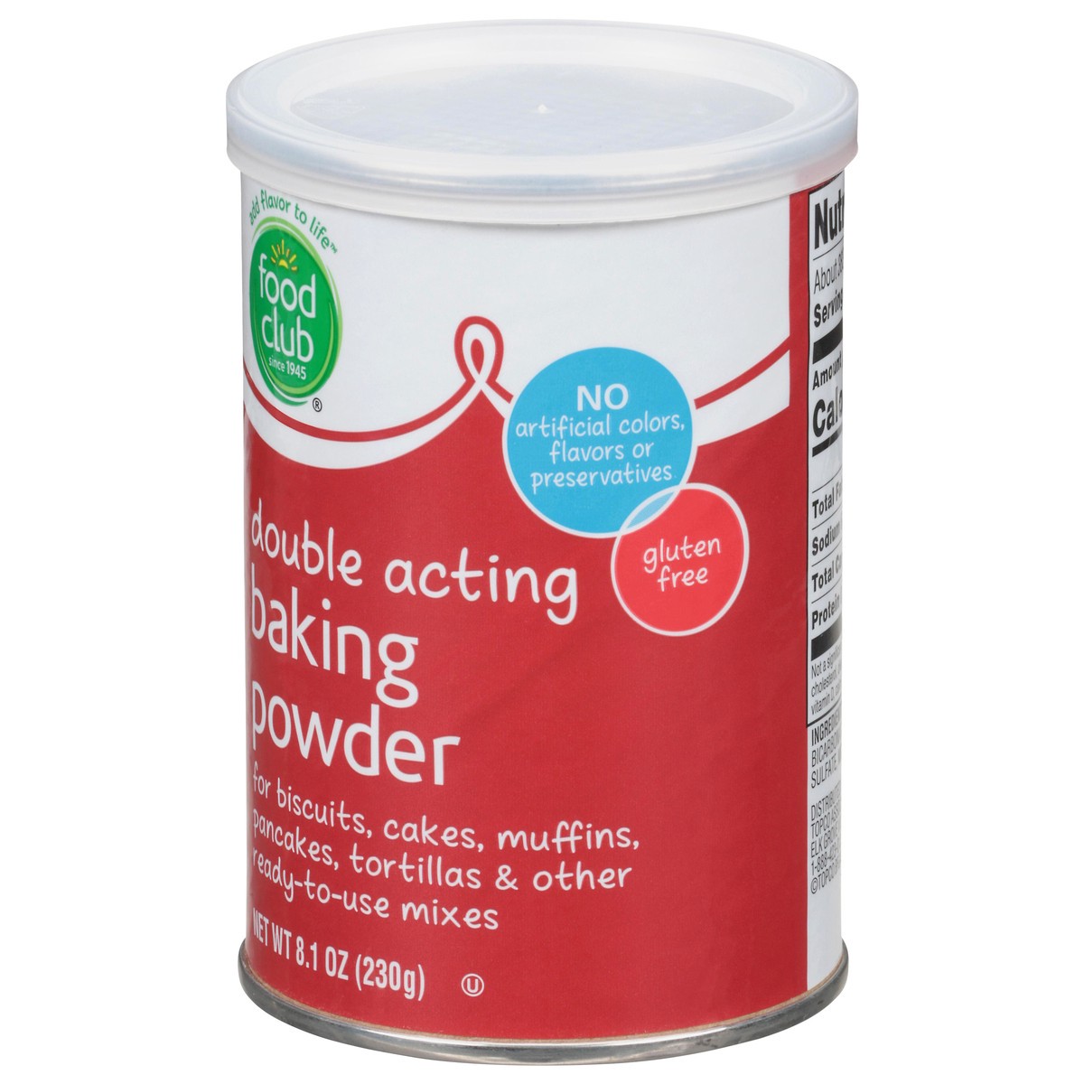 slide 3 of 14, Food Club Double Acting Baking Powder 8.1 oz, 8.1 oz