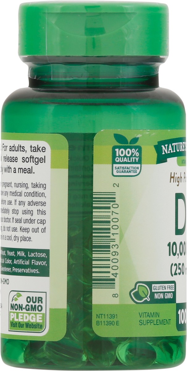 slide 5 of 9, Nature's Truth Vitamin D3 10,000 IU (250 mcg) 100 SG, 100 ct