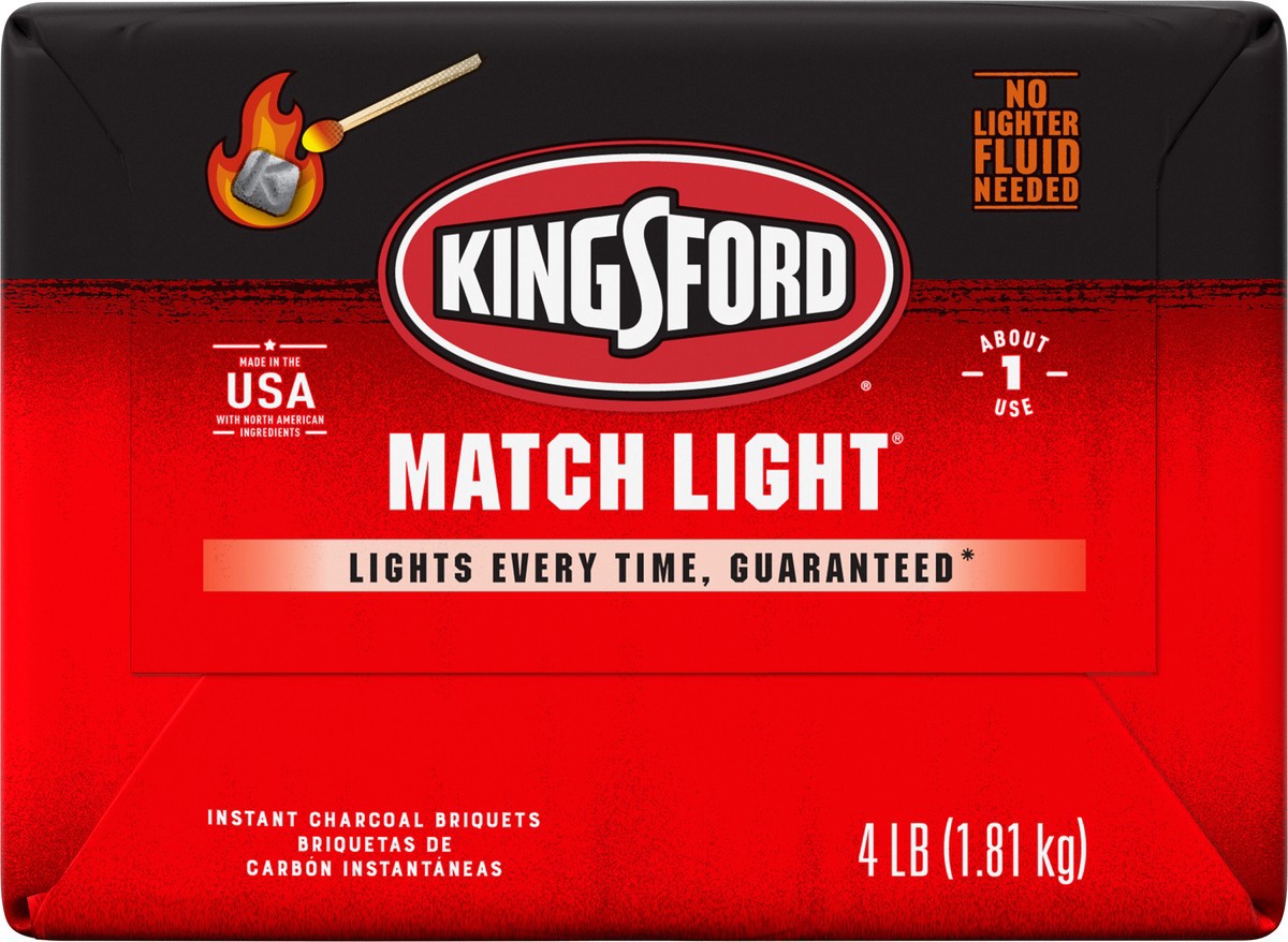 slide 13 of 13, Kingsford Match Light Instant Charcoal Briquettes, 4 lb