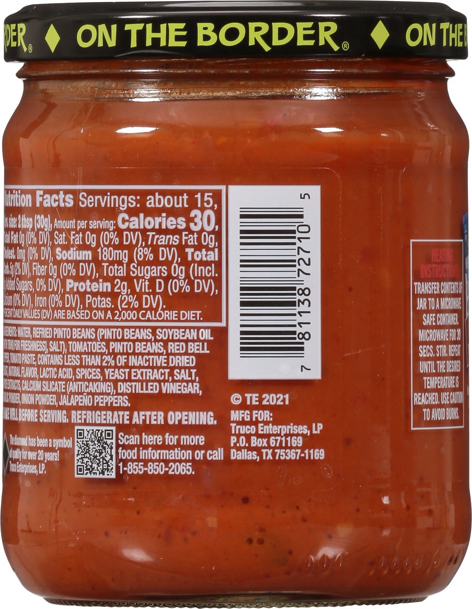 slide 9 of 9, On The Border 16 oz. On The Border Southwest Bean Dip, 16 oz