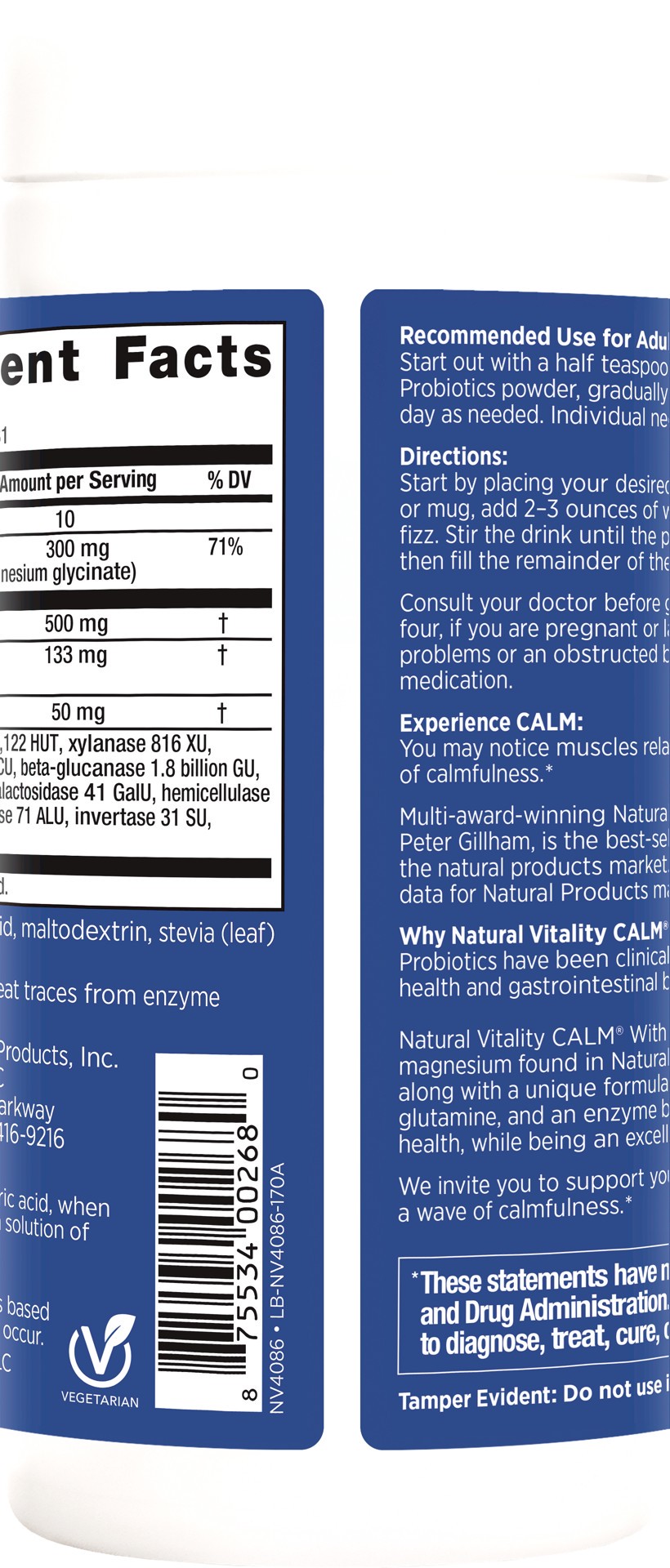 slide 5 of 5, Natural Vitality Supplement Calmful Gut, 6 oz