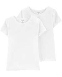 Carter's 2-Pack Cotton Undershirts - White - Size 2-3
