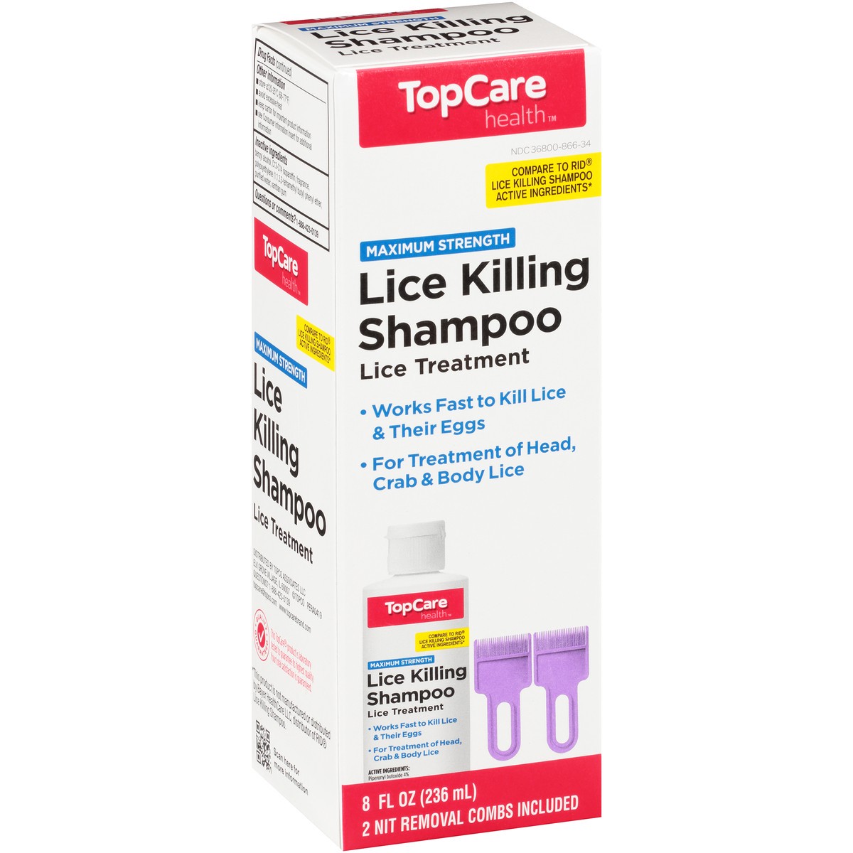 slide 2 of 8, TopCare Lice Killing Shampoo, 8 fl oz