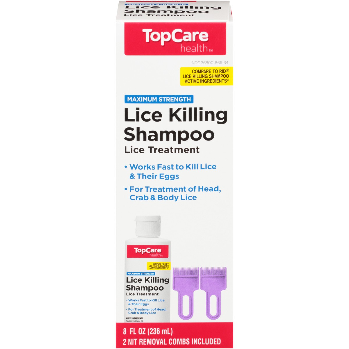 slide 1 of 8, TopCare Lice Killing Shampoo, 8 fl oz