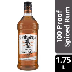 Captain Morgan 100 Proof Spiced Rum, 1.75 L (PET)