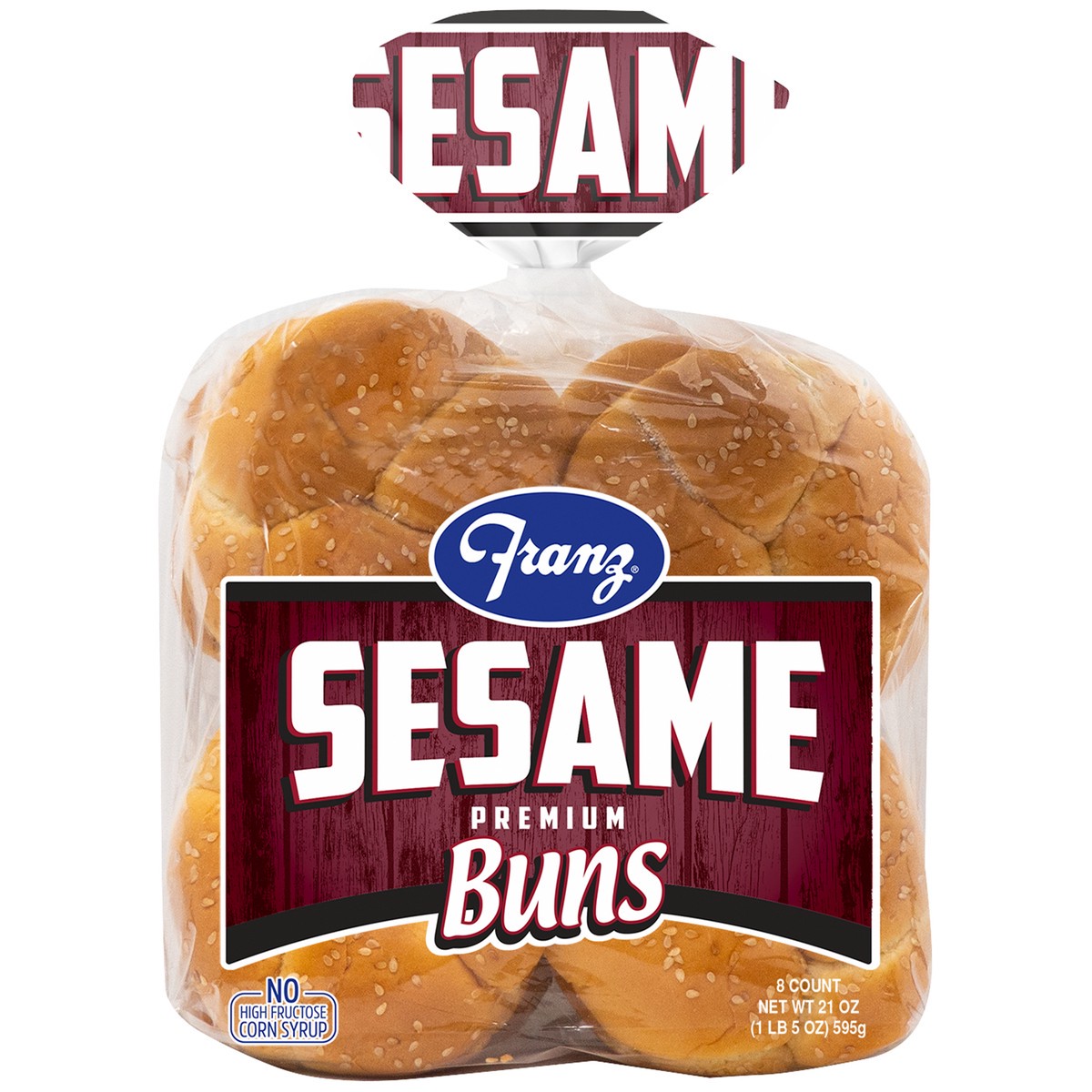 slide 2 of 8, Franz Sesame Premium Buns, 8 ct; 21 oz