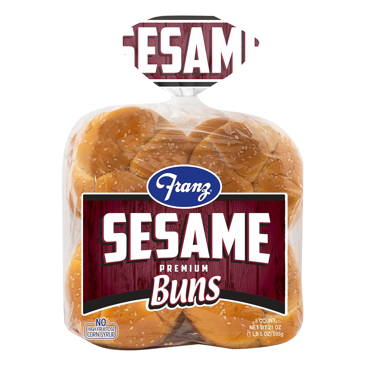 slide 8 of 8, Franz Sesame Premium Buns, 8 ct; 21 oz