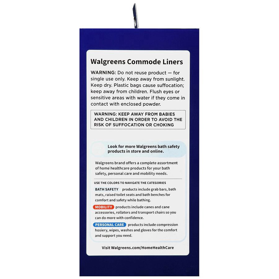 slide 4 of 5, Walgreens Commode Liners with Absorbent Pad, 12 ct