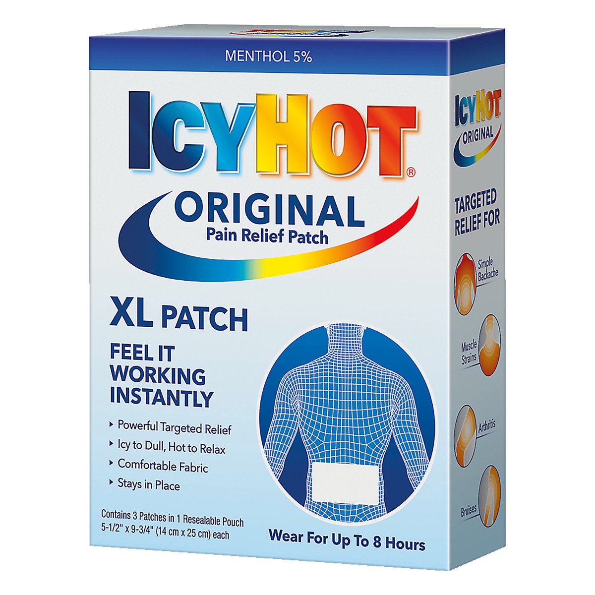 slide 10 of 12, Icy Hot Original Pain Relief Patch XL 3 ea, 3 ct
