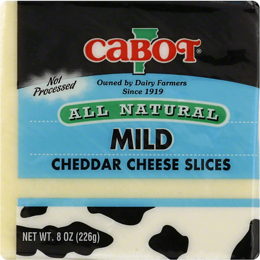 slide 2 of 2, Cabot Mild Cheddar Cheese Slices, 8 oz