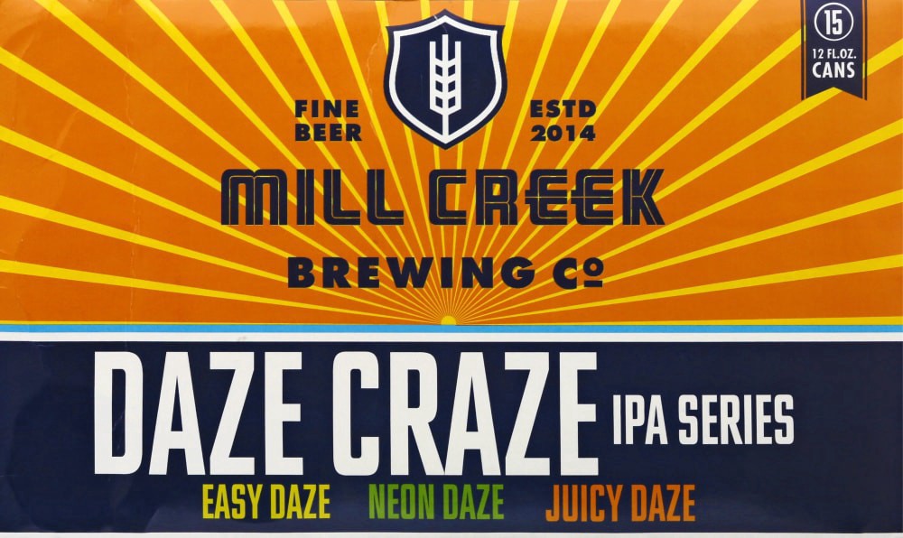 slide 2 of 3, Mill Creek IPA Series Daze Craze Beer 15 ea, 15 ct