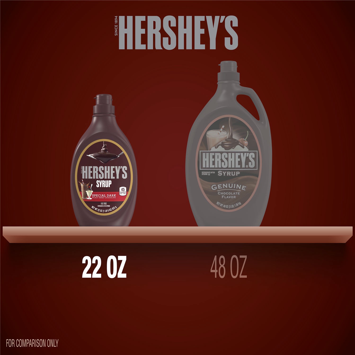 slide 2 of 6, Hershey's Syrup, Dark Chocolate, 22 oz