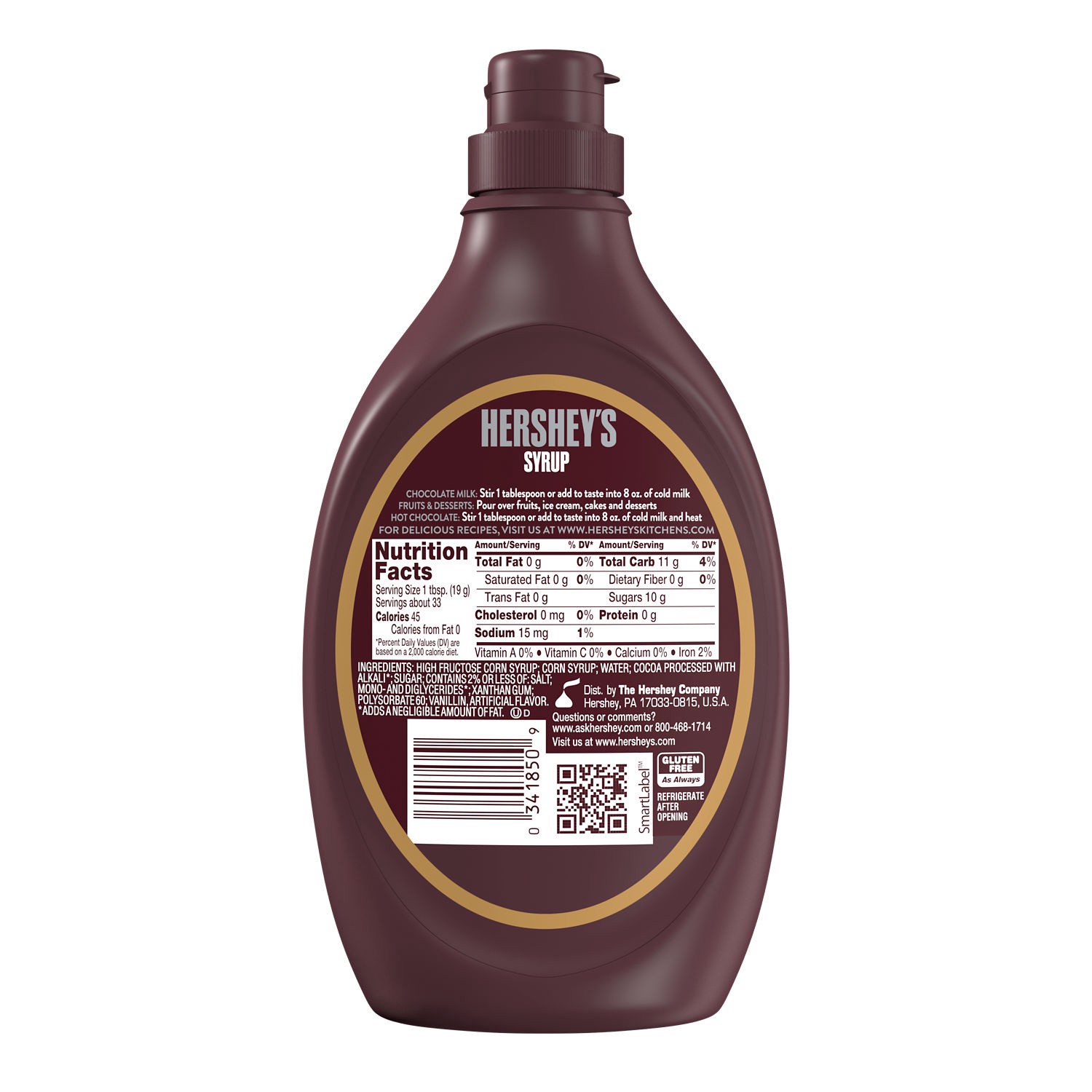 slide 3 of 6, Hershey's Syrup, Dark Chocolate, 22 oz