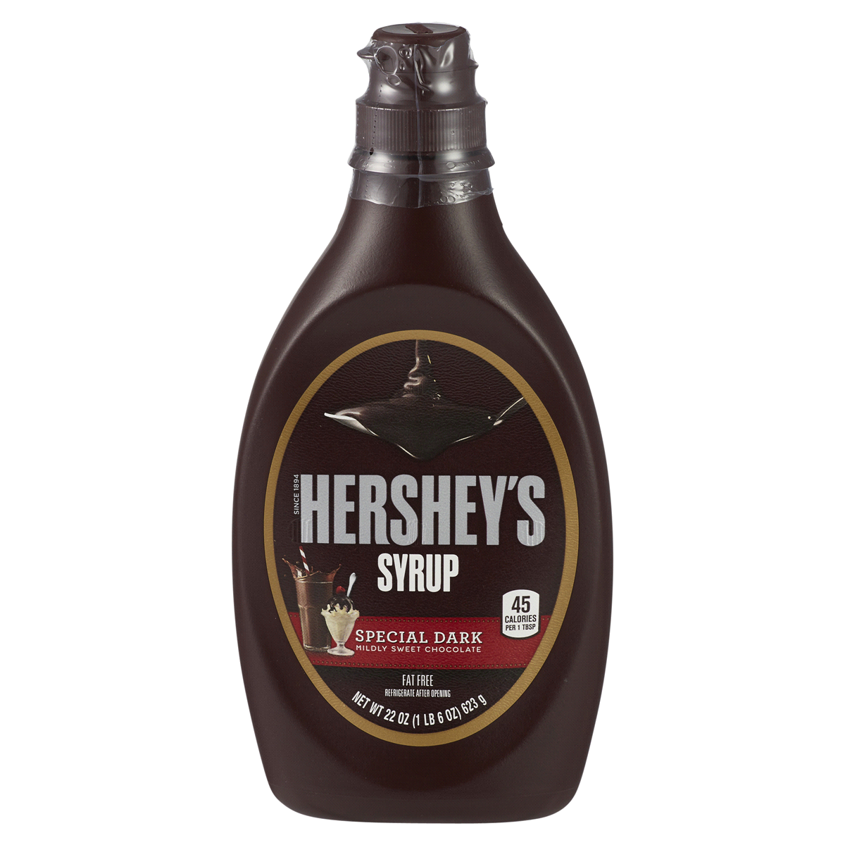 slide 1 of 3, Hershey's Special Dark Mildly Sweet Chocolate Syrup, 22 fl oz