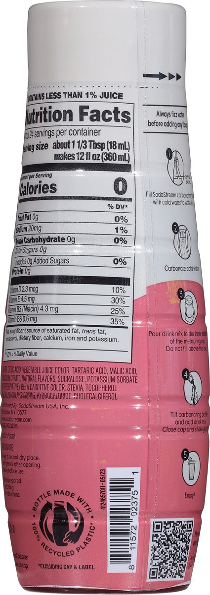 slide 15 of 15, SodaStream Cranberry/Raspberry Sodamix - 14.8 fl oz, 14.8 oz