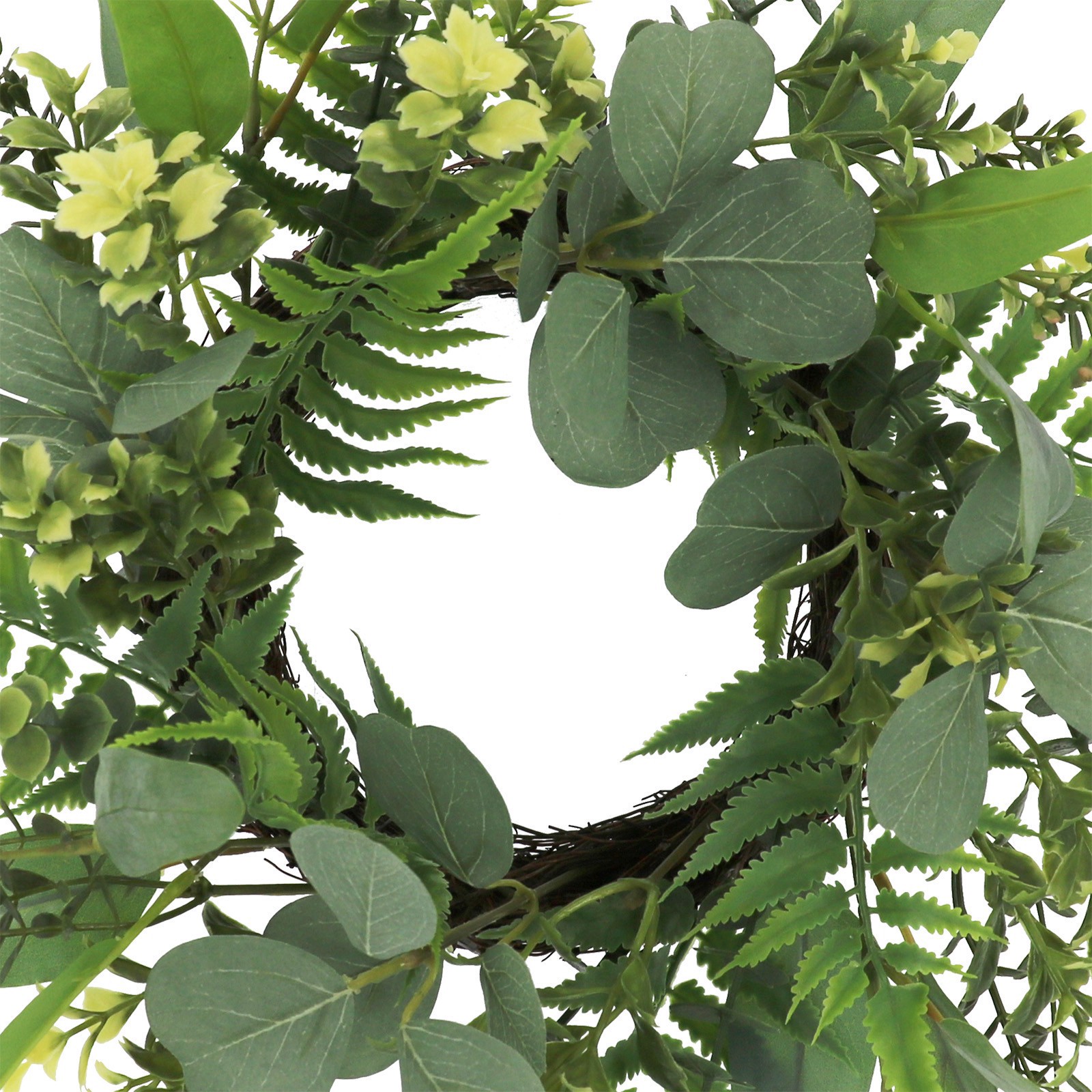 slide 2 of 3, 12" Mini Eucalyptus & Sedum Wreath By Ashland, 12 in x 12 in x 6 in