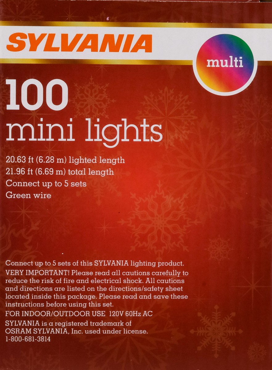 slide 10 of 10, Sylvania Multi Mini Lights 100 Each, 100 ct