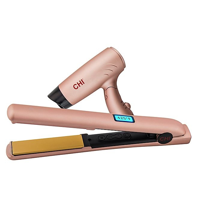 slide 1 of 4, CHI Original Digital Ceramic Hairstyling Iron - Rose Gold, 1 in