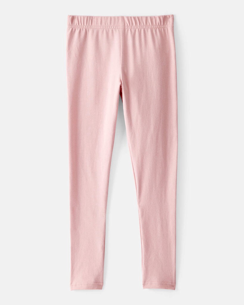 slide 2 of 3, Carter's Girls Cotton Pull-On Stretch Leggings - Pink Pink 10, 1 ct