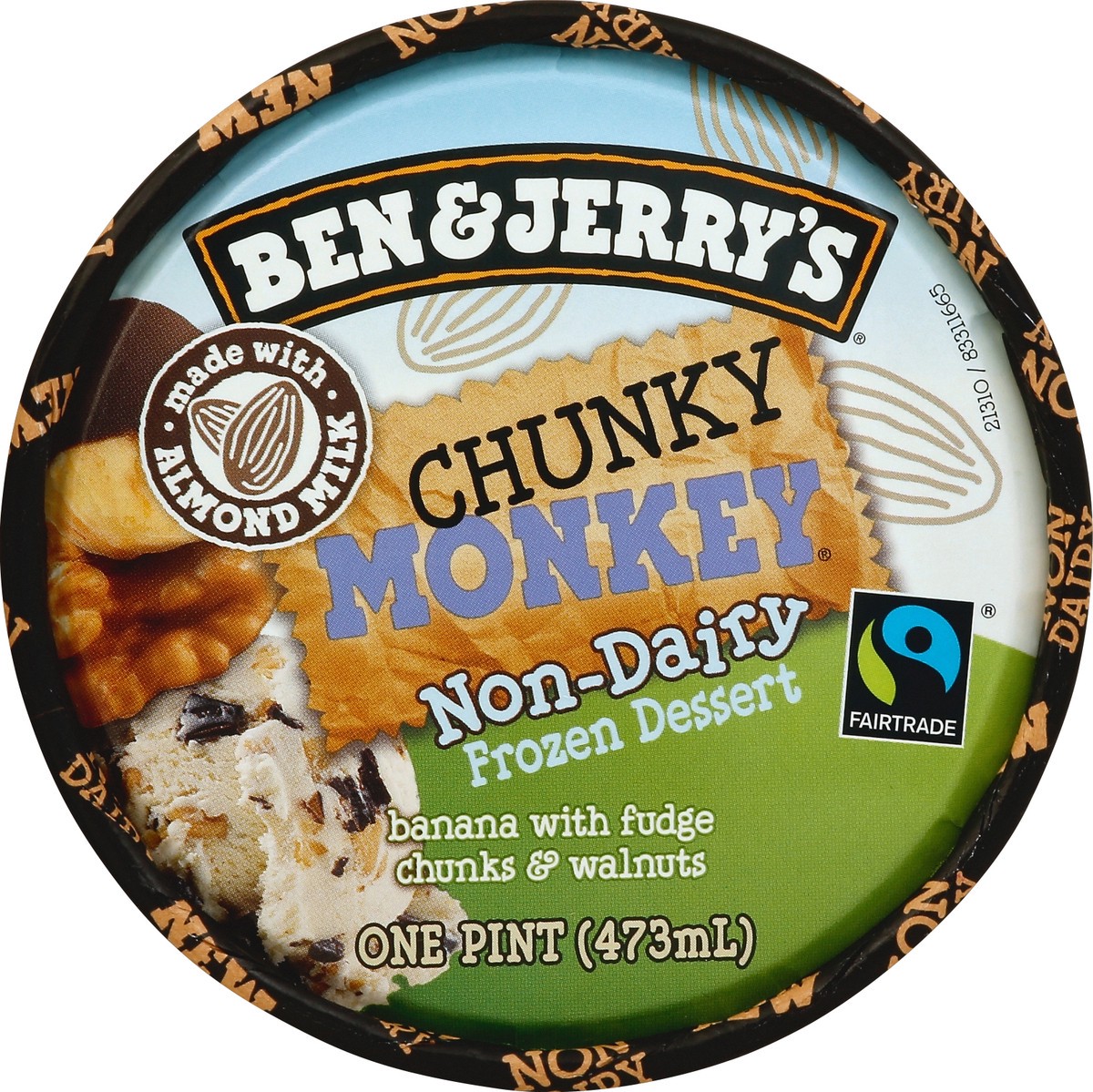 slide 2 of 3, Ben & Jerry's Non-Dairy Chunky Monkey Ice Cream, 1 pint