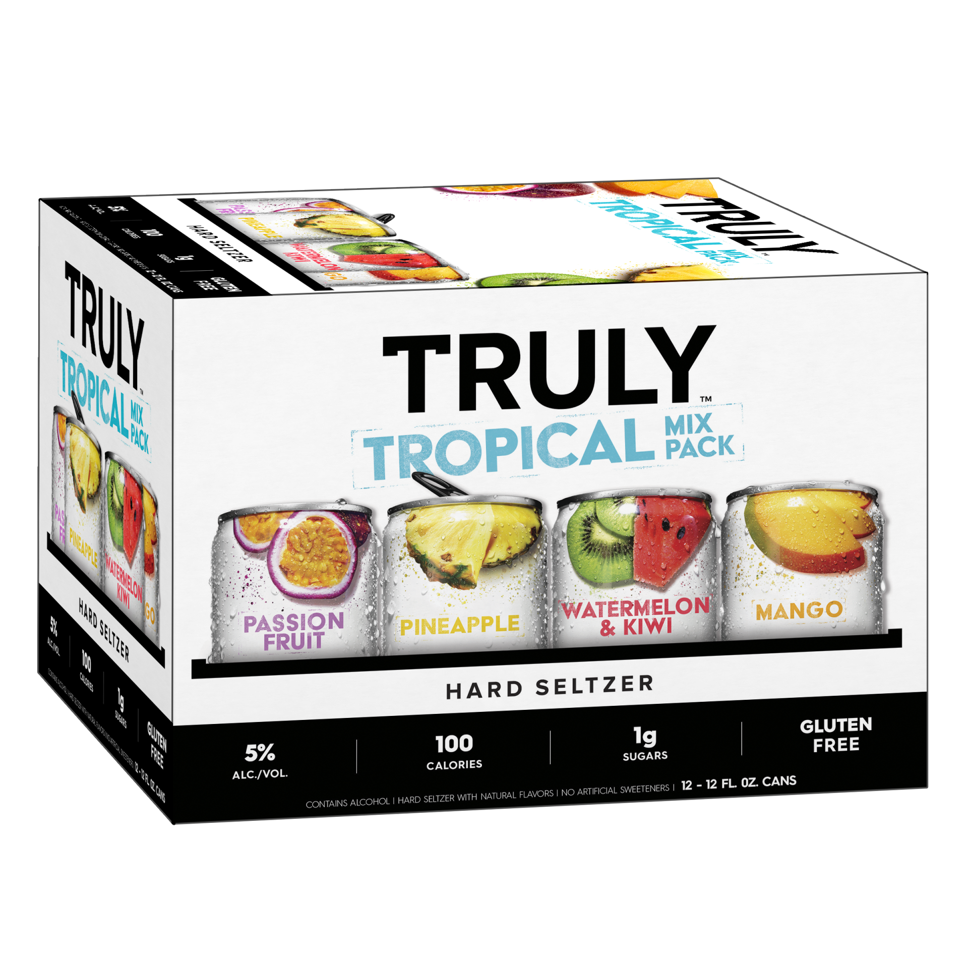 slide 3 of 5, TRULY Hard Seltzer Tropical Mix Pack, 12 ct; 12 oz