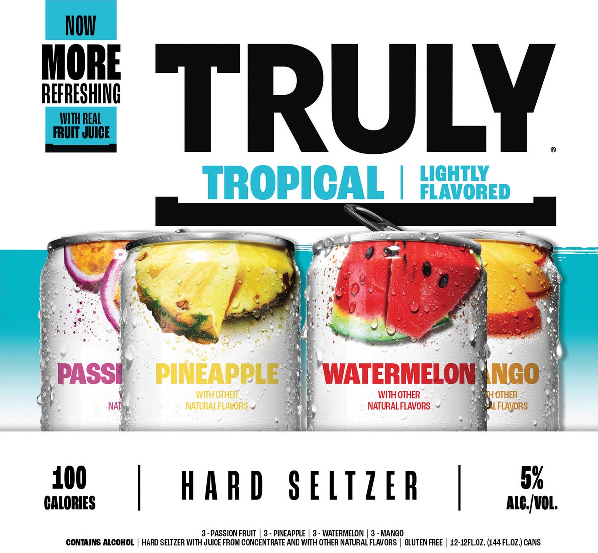 slide 5 of 6, TRULY Hard Seltzer Tropical Variety Pack (12 fl. oz. Can, 12pk.), 12 oz