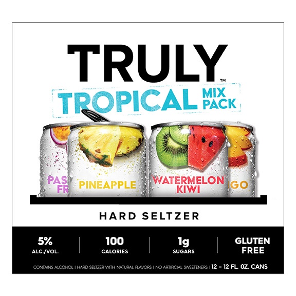 slide 5 of 5, TRULY Hard Seltzer Tropical Mix Pack, 12 ct; 12 oz