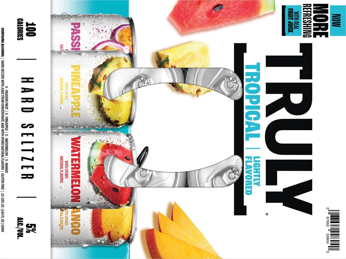 slide 6 of 6, TRULY Hard Seltzer Tropical Variety Pack (12 fl. oz. Can, 12pk.), 12 oz