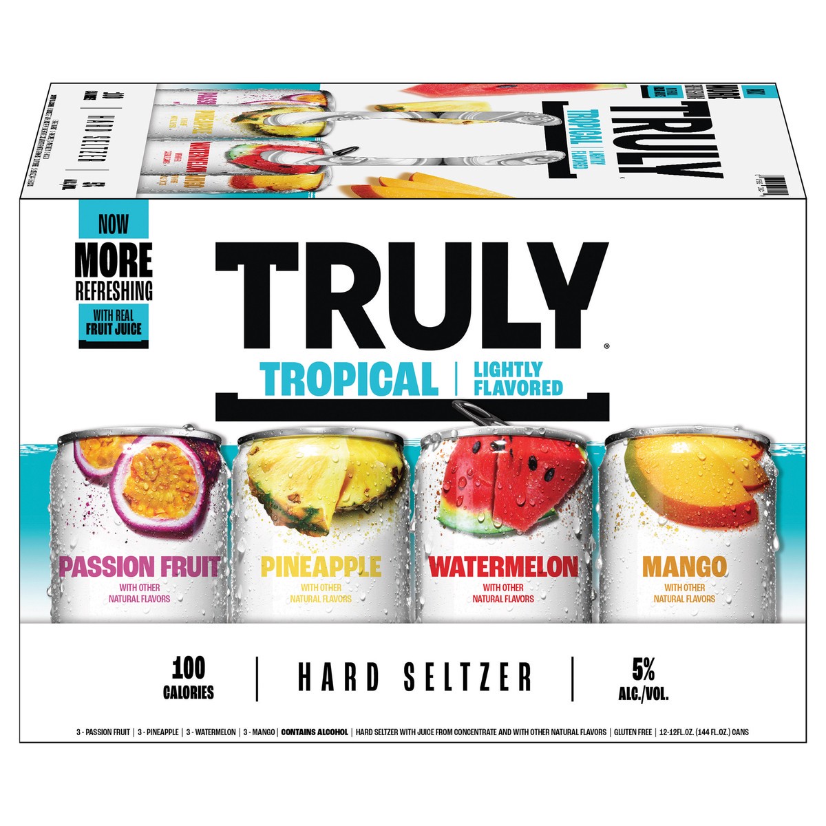 slide 1 of 6, TRULY Hard Seltzer Tropical Variety Pack (12 fl. oz. Can, 12pk.), 12 oz