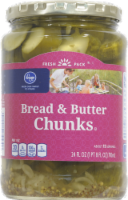 slide 1 of 1, Kroger Bread & Butter Pickles - Chunks, 24 oz