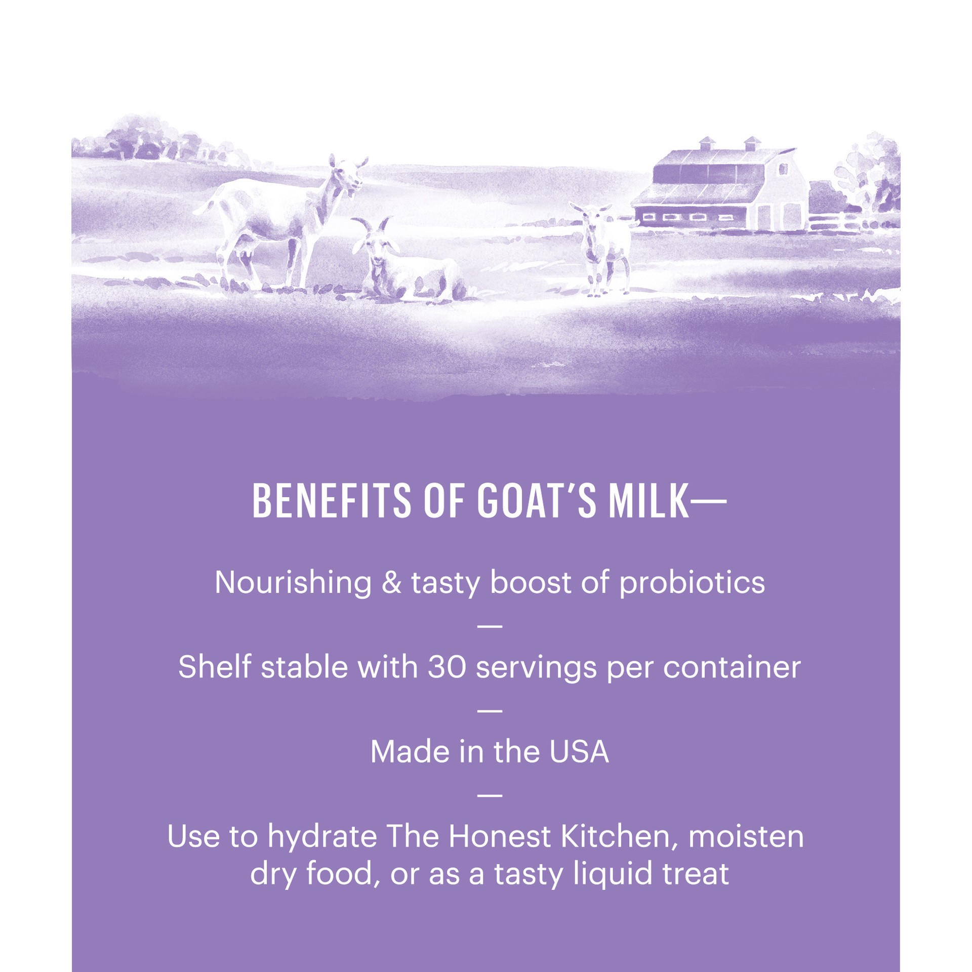 slide 3 of 4, The Honest Kitchen Daily Boosters: Instant Goat's Milk with Probiotics for Dogs, 5.2 oz, 5.2 oz