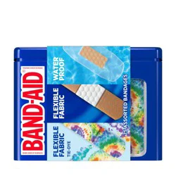 Band-Aid Brand Adhesive Bandages Variety Pack, Assorted Tin, 75 ct