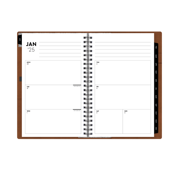 slide 2 of 8, 2025 Blue Sky Weekly/Monthly Refillable Planner Agenda, 5"" X 8"", Tan, January To December, 1 ct