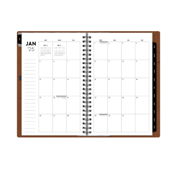 slide 5 of 8, 2025 Blue Sky Weekly/Monthly Refillable Planner Agenda, 5"" X 8"", Tan, January To December, 1 ct