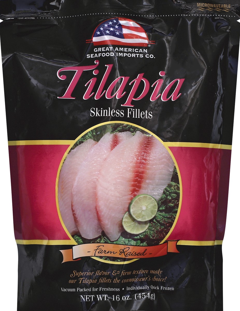 slide 2 of 2, Great American Seafood Tilapia 16 oz, 16 oz